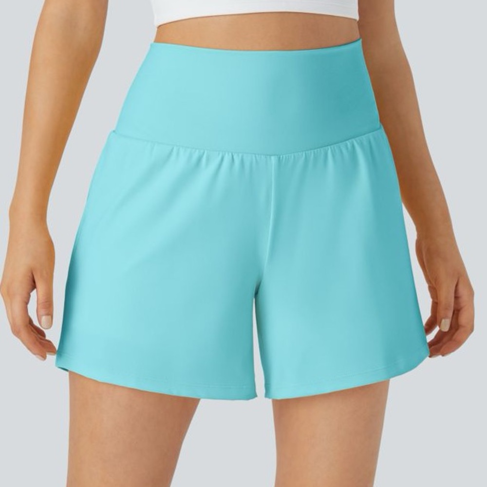 Halara Shorts Softlyzero High Waisted 2-in-1 Cool Touch Yoga 5” Longer Length SM